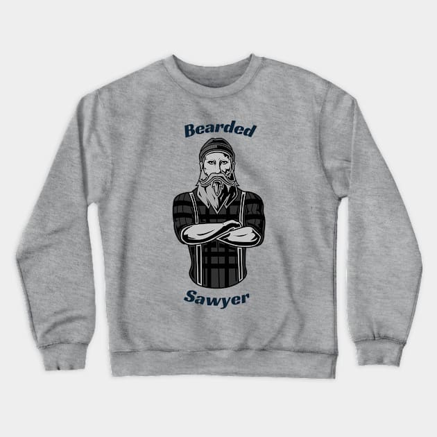 Bearded Sawyer Crewneck Sweatshirt by DesignsbyBryant